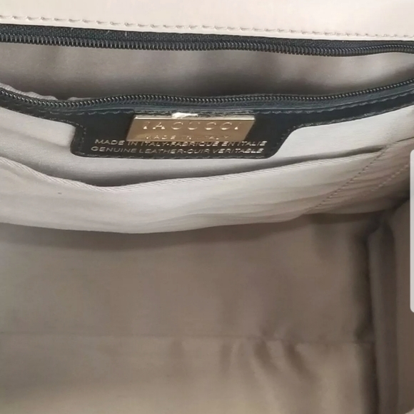 SOLD! Iacucci top handle Leopard Pony Hair/ Pink with Black Trim leather handbag - Picture 8 of 9